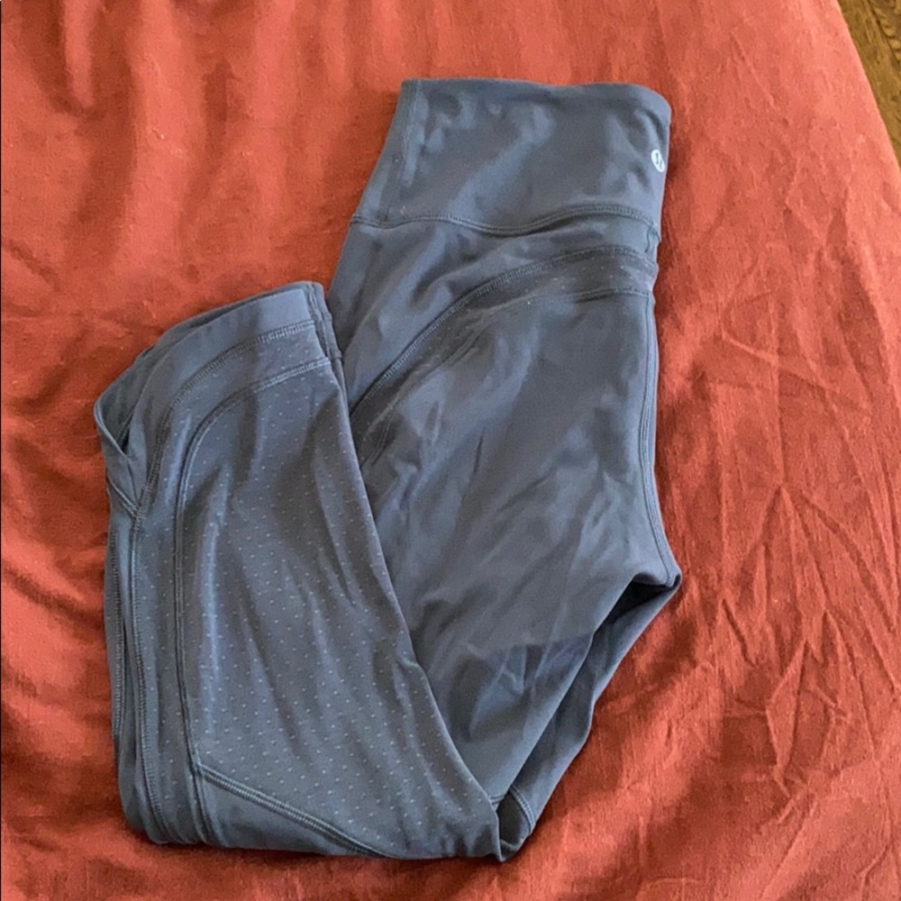 Lululemon Grey crop mesh leggings